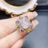 Anillo Popular de Ópalo Blanco Natural al por Mayor de Fábrica Plata S925 Incrustado Piedra Principal 8*10 Joyería de Lujo Venta Directa de Fábrica