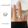Lan zhi latón oro real viento frío alto sentido anillo abierto personalidad temperamento transfronterizo nicho anillo asimétrico mujer