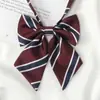 Accesorios Decoración dk Uniforme Corbata de Moño Material Escolar Estilo Japonés Corbata JK para Mujer Atada a Mano Estilo Preppy Corbata de Rayas Borgoña