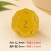 Dados poliédricos sintéticos de ojo de gato amarillo dorado, poliedro tallado digitalmente, DNDTRPG, dados de siete palos Z01