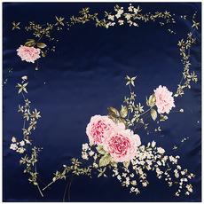 Mai Tong lenço de seda 90cm * 90cm novo estilo lenço rosa coração flor senhoras lenço de seda grande lenço quadrado