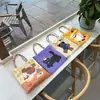Bolsa Portátil de Dibujos Animados Estilo Ins para Estudiantes y Trabajadores de Oficina, Bolsa de Tote Linda de Gran Capacidad