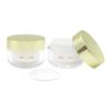 Botella cosmética redonda de acrílico de 50 g con tapa dorada brillante, de plástico, para crema facial.