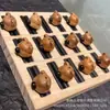 Nuevo Oso de Madera de Melocotón Cabeza Versión de Precisión DIY Accesorios de Juguete Cultural Pulsera Pulsera Cuentas Cuerda Trenzada Colgante Accesorios Creativos