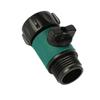 Conector de riego de una sola pasada para jardín con válvula, accesorios para pistola de agua para lavado de autos, control de válvula de tubería de agua, conector recto