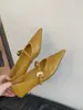 2026 Nuevos Zapatos de Tacón Alto de Punta Fina con Tacón Bajo y Hebilla para Commuting, de Moda, Cómodos, Elegantes