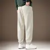 Pantalones deportivos de punto retro americanos de alta gama para hombre, nuevo modelo de otoño 2026, cintura elástica, con puños, corte holgado, casual deportivo