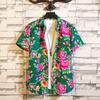 Verano Nueva Camisa Floral de Manga Corta para Hombre Estilo Chino Tendencia Juvenil Moda Casual Slim Noreste Camisa de Flores Grandes