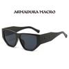 Gafas de sol de moda europeas y americanas con montura completa poligonal 2024, estilo coreano, informales, combinables, para hombres y mujeres.