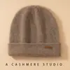 Chapéu 100% Caxemira Pura para Mulheres, Gorro Versátil e Quente para Outono e Inverno, Turbante Gorro Tricotado Espessado para Cabeça Grande