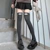 Meias fofas de urso japonês bidimensionais femininas de primavera e outono 100% algodão Harajuku macias fofas de desenho animado meias altas acima do joelho