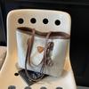 Bolsa Retro Transfronteiriça Feminina Grande Capacidade 2025 Nova Versátil Simples Bolsa de Ombro ou Axila Moda Bolsa Tote para o Dia a Dia