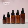 Suministro Listo de Botellas Marrones para Belleza Médica 30ml60ml100ml Botellas de Plástico PET Botellas Dosificadoras para Cosméticos Cosméticos de Belleza Médica