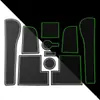 Adequado para Slot de Armazenamento Modificado Golf 7, Tapete de Porta-Copos, Tapete de Porta, Tapete de Silicone Antiderrapante, Tapete de Armazenamento, Produtos de Interior de Carro