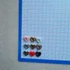 Personalizado Retrô Colorido Carta de Amor Coração em Formato de Coração Patch Acessórios DIY Presilha de Cabelo Brincos Acessórios para Capa de Celular Atacado