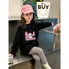 Camiseta Feminina para Primavera e Outono 2026 Novo Estilo Moda Outono Infantil Camiseta Básica Fofa de Manga Longa 100% Algodão para Bebês
