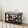 Nuevo Modelo de Banco para Cambiar Zapatos para Entrada de Casa, Zapatero Integrado, Zapatero Interior de Lujo de Gama Alta, Banco Pequeño para Zapatos