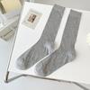 Calcetines Verticales Estilo miu Grises para Mujer Verano Delgados ins Show jk Pilas Calcetines de Ballet para Mujer