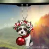 Nuevo perro lindo transfronterizo material acrílico colgante plano para coche accesorios para mochila decoración del hogar
