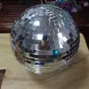 Pelota de espejo de vidrio de 20 cm bola de iluminación de escenario fábrica suministro directo suficiente precio asequible grande favorablemente