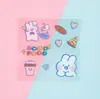 Pegatinas de tarjetas de goo láser de dibujos animados lindos no repetidas material de decoración para cuenta manual infantil pegatinas de placa de goo DIY al por mayor