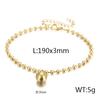 Colar de contas de ouro banhado a ouro 18K com personalidade da moda europeia e americana, pulseira de terno, joias de objeto de envio