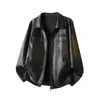 Chaqueta de Cuero PU con Solapa de Trabajo para Hombre Chaqueta de Cuero Ropa de Abrigo Transfronteriza 2026 Otoño Nueva Estilo Coreano Holgada Chaqueta de Cuero PU para Hombre