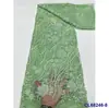 Tecido com Bordado 3D Fino de Renda Floral Grande Pesado com Contas Lantejoulas de Noiva