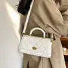 Bolso retro con patrón de diamantes para mujer, nuevo y moderno bolso cuadrado pequeño y elegante 2026, bolso de hombro de alta gama para commuting