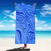 Toalha de praia estampada em microfibra da Amazon, dupla face, veludo, secagem rápida, toalha de praia, natação, banho de praia