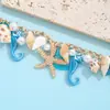 Moda Transfronteriza Estilo Resort Hawaiano Estrella de Mar Oceánica Estilo Bohemio Tobillera de Concha de Caracola y Estrella de Mar para Mujer