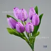 Ramo de Tulipanes Artificiales para Decoración del Hogar, Adorno de Arreglo Floral, Tulipanes Falsos de 7 Cabezas para Ambientación de Escena y Exhibición en Ventana