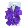 Pinzas para el pelo de lazo de 23 colores para niños, 3 pulgadas, cinta de satén acanalada, pinzas de cola de pez, estilo europeo y americano, accesorios de moda para el cabello, pinzas de pico de pato