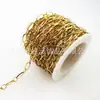 Cadena O de acero inoxidable de 4,5 mm, galvanizado al vacío, color Dorado, para collar, pulsera, tobillera DIY, cadena para colgante de joyería