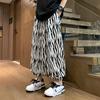 Modernos Pantalones Bombachos 2024 Nuevos Estilo Chino Casual Tie-Dye Caídos de Seda de Hielo con Flores Hombres Sueltos
