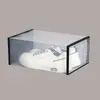 Caixa de Armazenamento de Sapatos Transparente Popular Transfronteiriça, Armário de Sapatos Doméstico à Prova de Poeira, Estilo Gaveta, Empilhável, Sapateira Economizadora de Espaço para Dormitórios