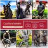 Escultura de cobre fundido latão estátua de celebridade antiga jardim externo campus cultura popular escultura de figura de cobre forjado