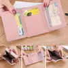Carteira de celebridade da internet feminina estudante do ensino médio estilo coreano curta pequena carteira moda Mini Carteira de moedas tripla dobrável porta-cartões de uso duplo feminina