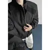 Chaqueta de Béisbol Desestructurada Americana Transfronteriza para Hombre Otoño Corte Limpio Estilo Corto Para Pareja Casual Cuello Alto Silueta Ropa de Abrigo