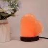 Lámpara de Sal USB Forma de Corazón Lámpara de Cristal del Himalaya Lámpara de Sal LED que Cambia de Color Luz Nocturna Lámpara Decorativa de Mesa de Noche