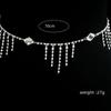 Cadena de cintura de diamantes de imitación de moda, accesorios de cristal artificial brillante, cadena para el cuerpo con borla, cadena para accesorios de danza del vientre para desfile de ropa interior de personalidad