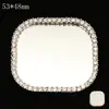 2025 Novo Espelho de Coração DIY Acessórios de Joias para Celular Diamante Pérola Flor Lente Materiais de Beleza para Celular