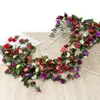 Ratán de rosas simuladas transfronterizo 45 ratán de rosas pequeñas tubo oscilante para enrollar decoración de techo ratán de rosas