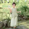 Disfraces de Presentación para Niños de Preescolar, Estilo Delgado de Manga Corta de Verano, Estilo Chino Tradicional para Niños y Niñas, Nuevo Disfraz Antiguo Estilo Chino Set Padre-Hijo