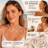 Conjunto de Joias que Mudam de Cor com Luz Solar UV para Mulheres, Design Estilo Ins, Efeito Olho de Gato Iridescente, Colar com Contas, Pulseira, Brincos, Moderno