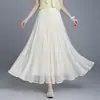 Falda de Malla de Color Sólido Estilo Fresco y Suave Línea A para Mujer, Estilo Coreano, Adecuada para Citas y Uso Diario, Falda de Malla Plisada, Falda de Longitud Media