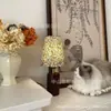 Lámpara de mesa floral vintage estilo francés, decoración de mediados de siglo, regalo de cumpleaños para una mejor amiga, luz de noche de ambiente de nicho de alta gama para niñas