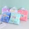 Toalla de baño de terciopelo coral, traje de baño con cuadrícula de piña, toalla de regalo para el hogar con borde absorbente suave, toalla de cara al por mayor