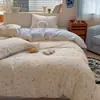 Juego de cuatro piezas de dibujos animados Clase A 100% algodón, modelo 2026, juego de tres piezas de algodón puro para dormitorio estudiantil, ropa de cama para todas las estaciones 4