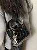 Bolso Nuevo Princesa Diana de Yuezi para Mujer, Bordado Acolchado, Textura de Moda, Bolso de Mano Cuadrado Pequeño, Bolso de Hombro Cruzado Informal para el Trabajo